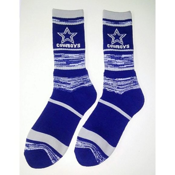 🆕🏈 DALLAS COWBOYS RMC STRIPE CREW SOCK- NFL- MEN - Picture 2 of 2